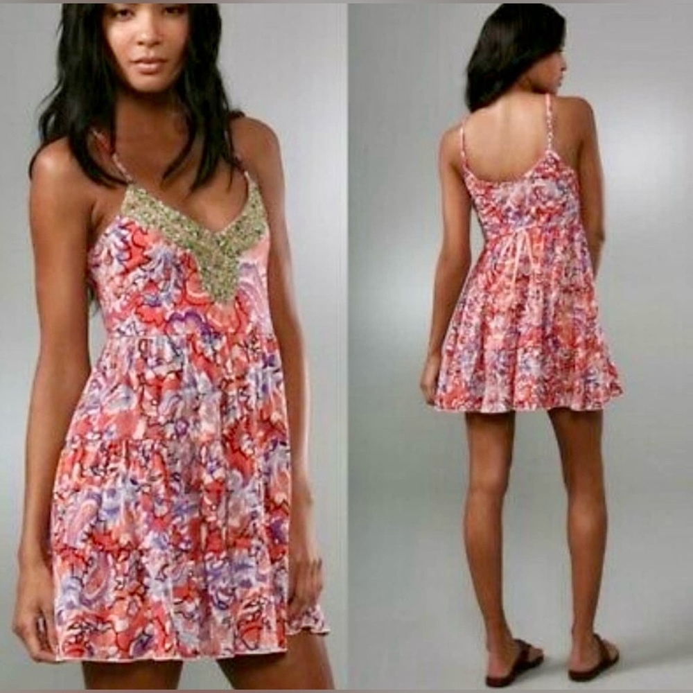 Free people beaded babydoll sundress